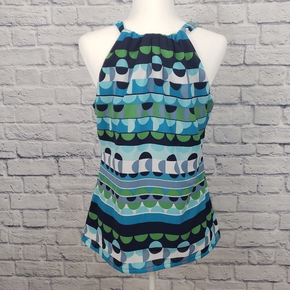 Banana Republic blue and green halter tank - Picture 2 of 7